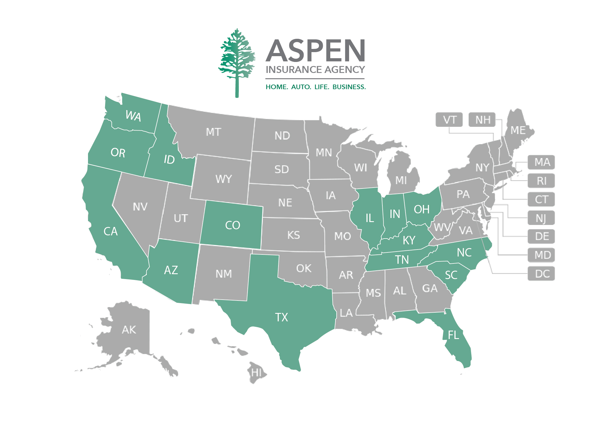 Our Partners Aspen Insurance Agency   Aspen Map 